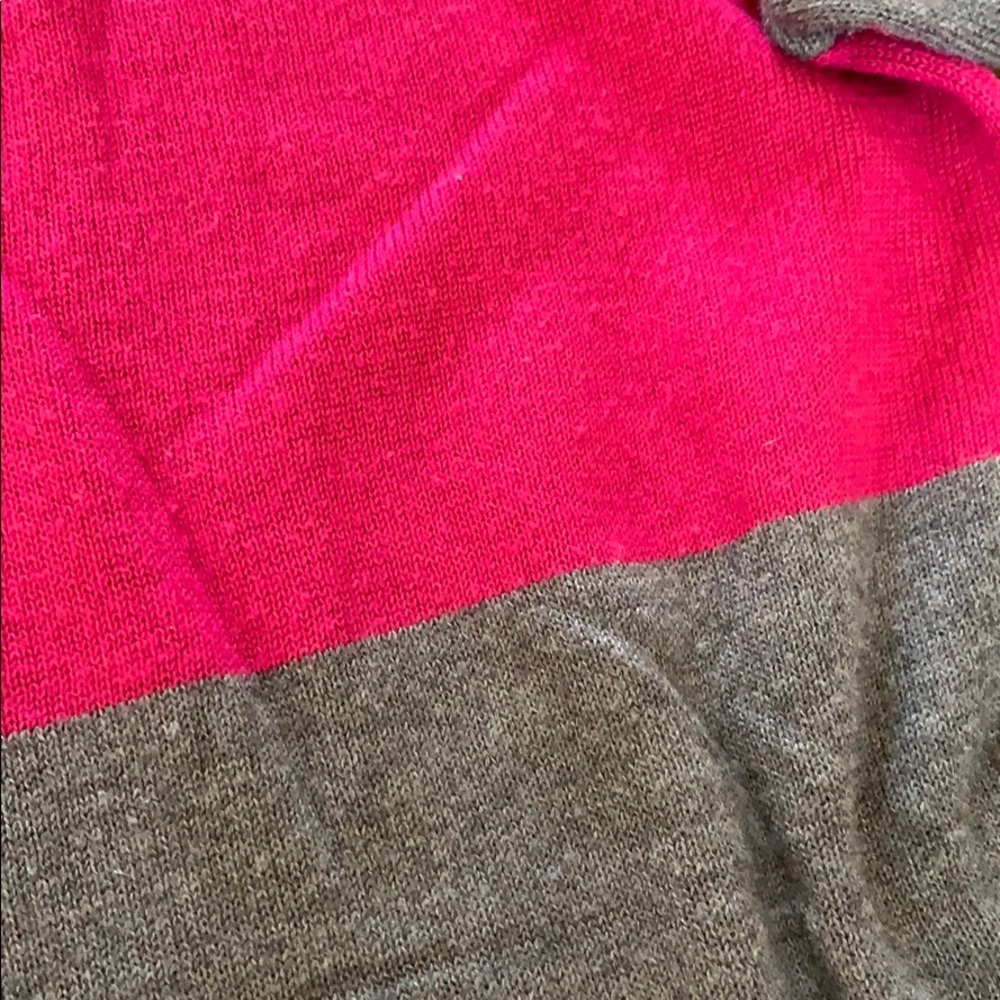 Splendid Gray/Fuchsia Color Block Sweater - image 3